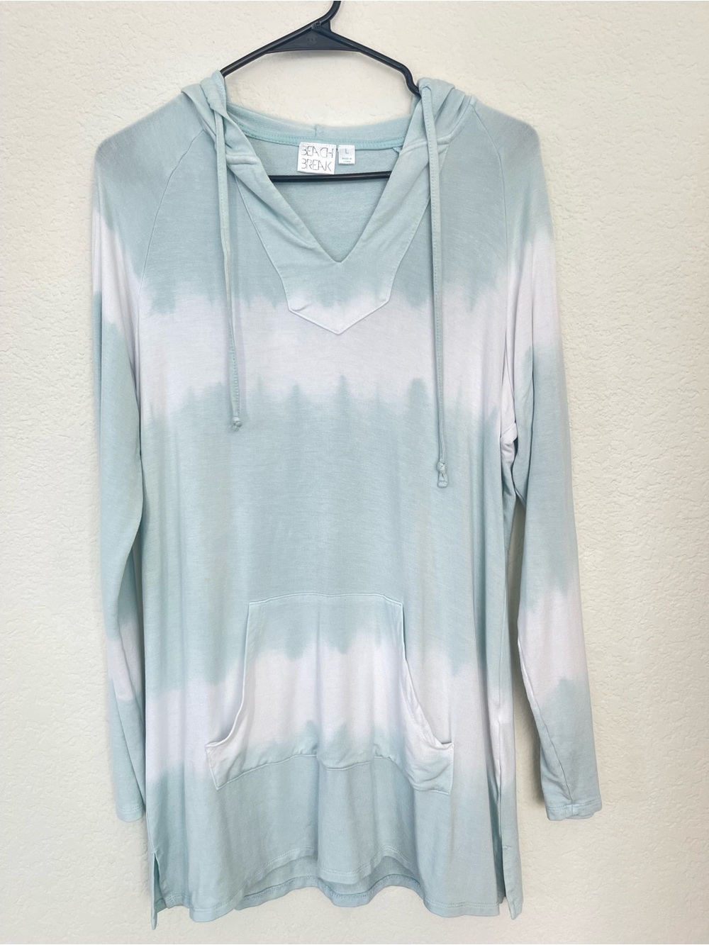 Light Sea Glass Tie-Dye Hooded Pullover